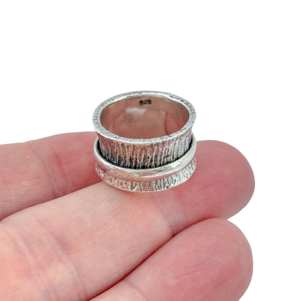 Vintage Sterling Silver 925 Spinner Fidget Ring Size 7